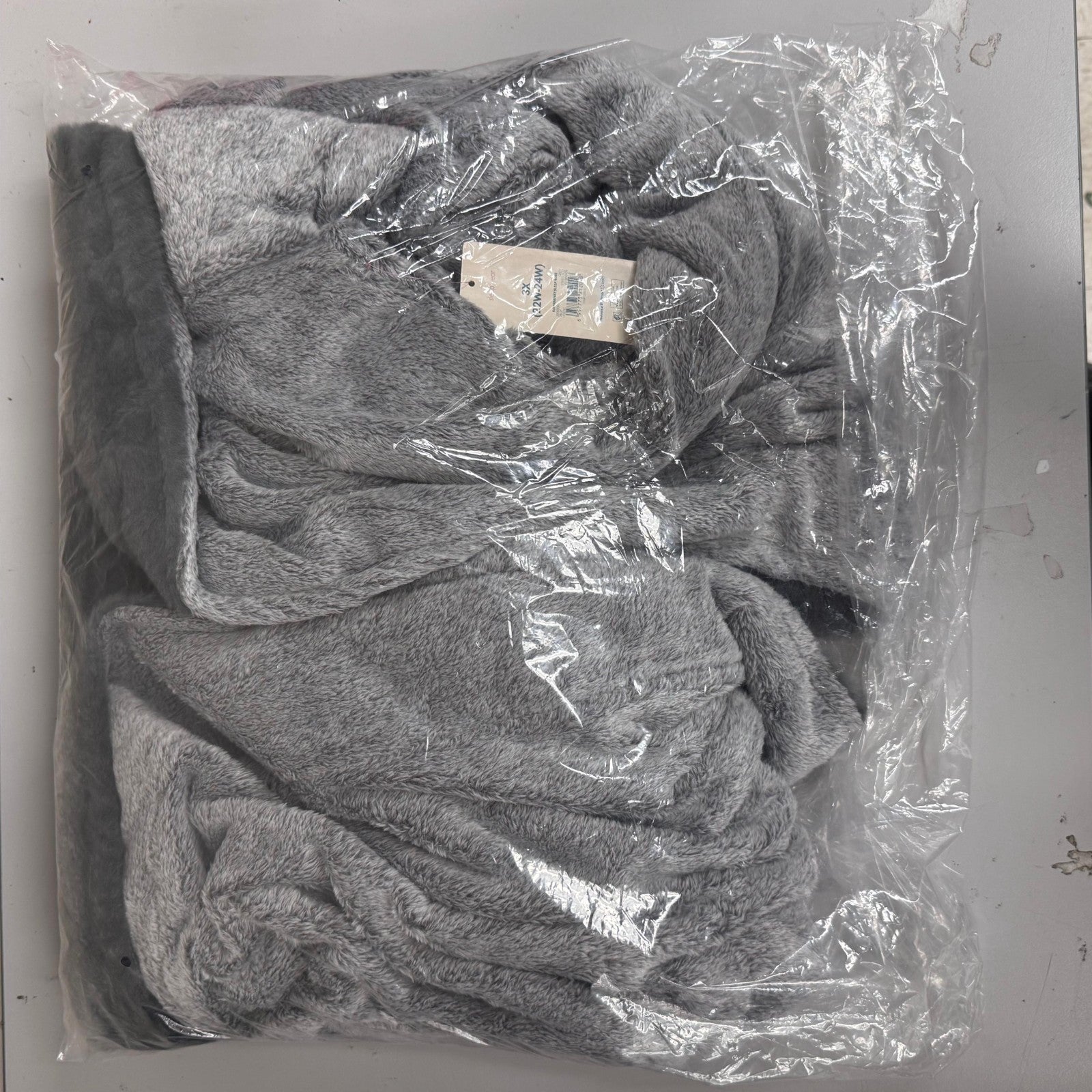 Secret Treasures Women's 3XL Faux Mink Bath Robe – Grey