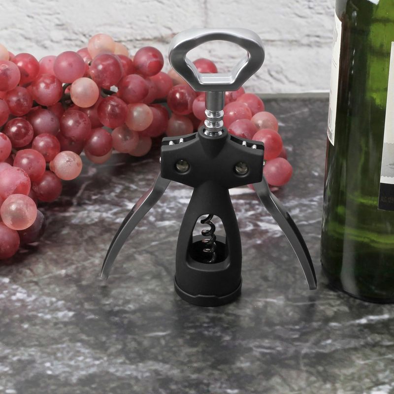 Craft Kitchen Heavy Duty Wing Corkscrew – Black & Stainless Steel