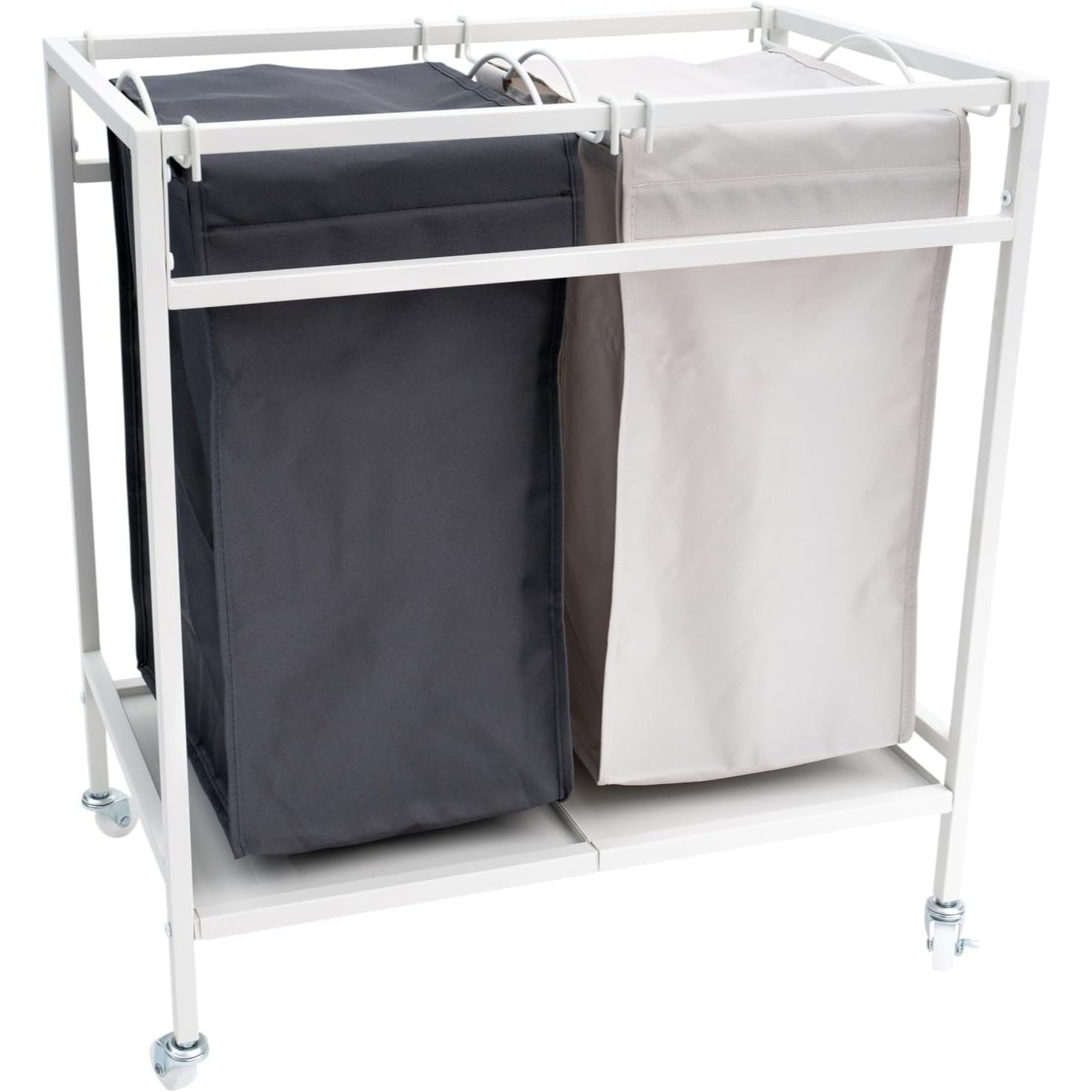 CB Home CasaVibe Laundry Hamper with Shelves & Fabric Bags
