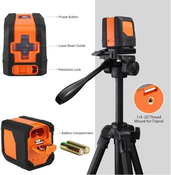 AUKEY SC-L01 Self-Leveling Cross Line Laser Level with Horizontal & Vertical Beams