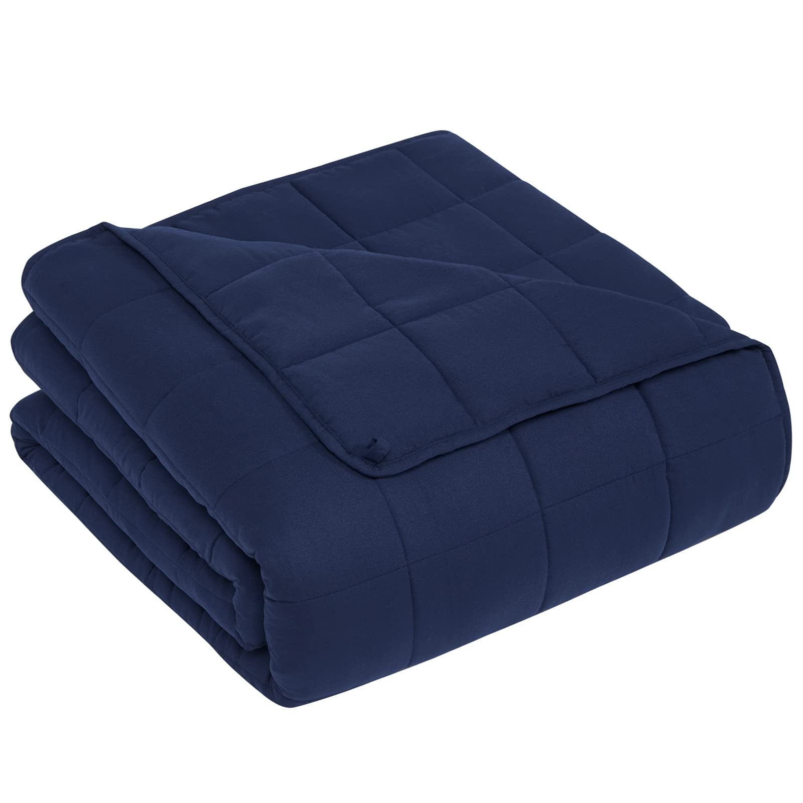12 lb (5.4 kg) Soft Cooling Weighted Blanket for Adults & Kids with Glass Beads