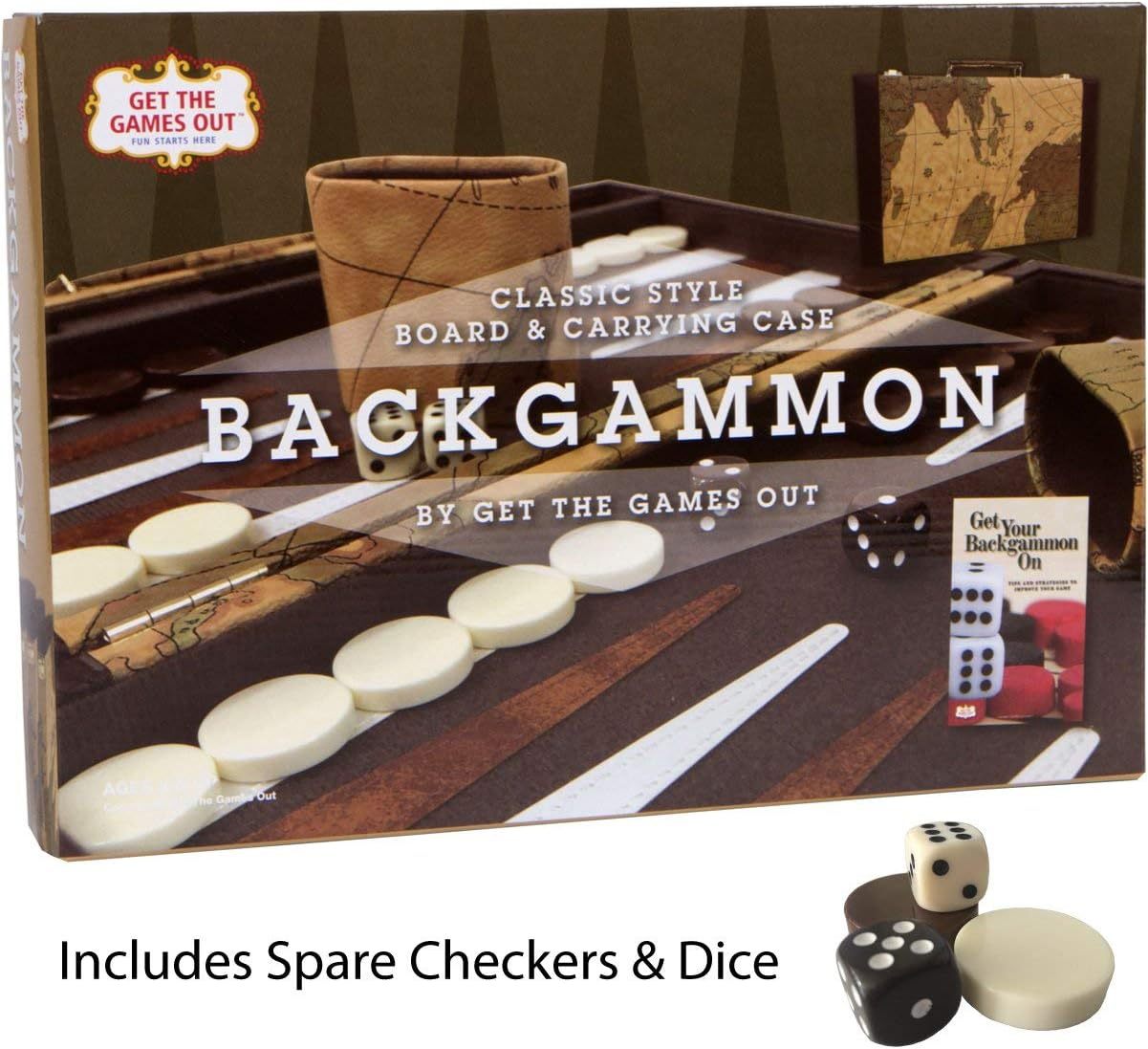 Travel Backgammon Set with Strategy Guide – Small Map Edition