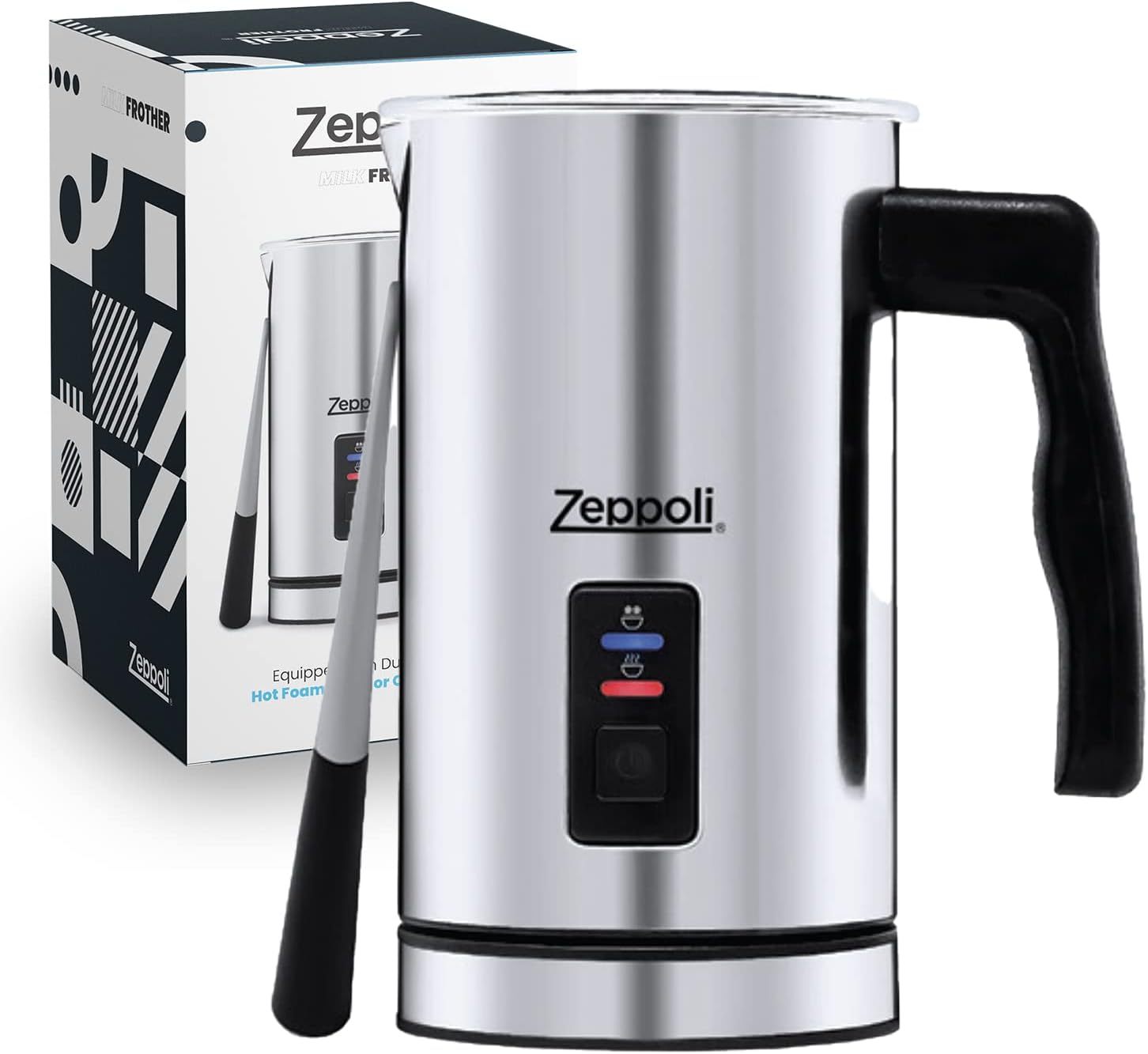 Zeppoli Automatic Milk Frother & Warmer with Silicone Scraper