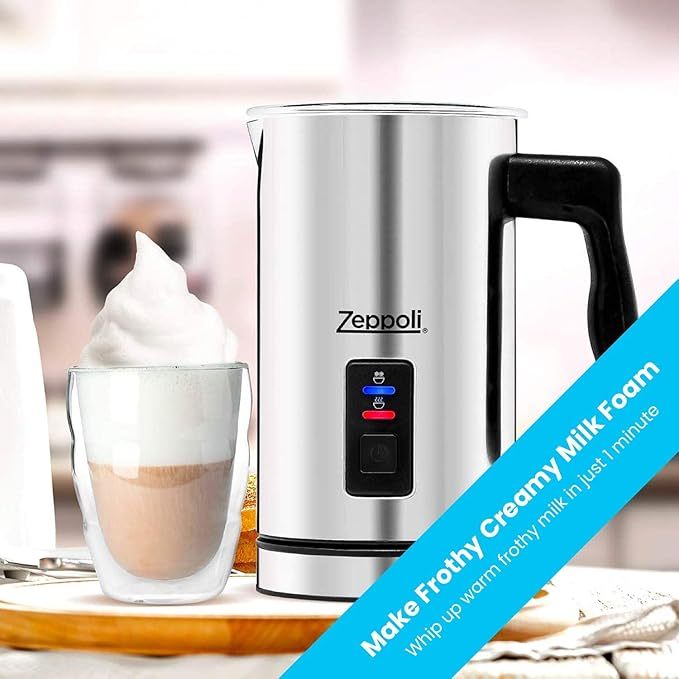 Zeppoli Automatic Milk Frother & Warmer with Silicone Scraper