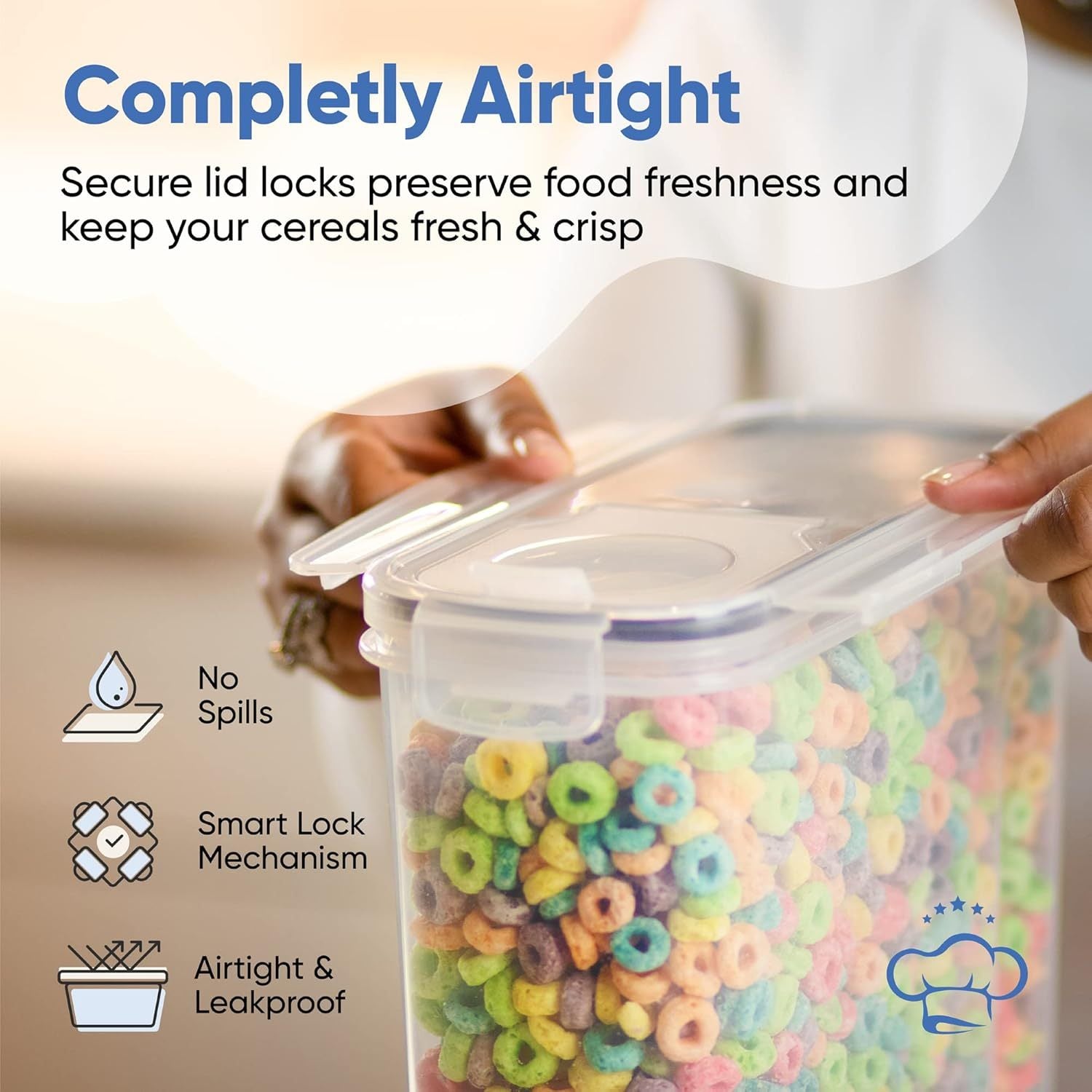 Chef's Path Airtight Cereal Storage Container Set 135.2oz BPA-Free