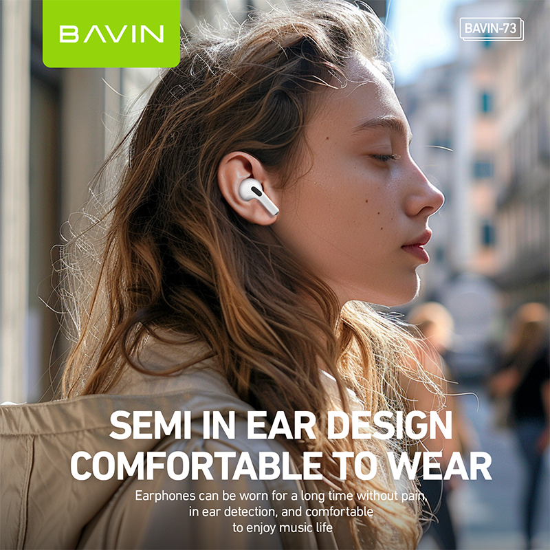 BAVIN HB-BA-73 ANC Wireless Bluetooth 5.3 Earbuds with Touch Display