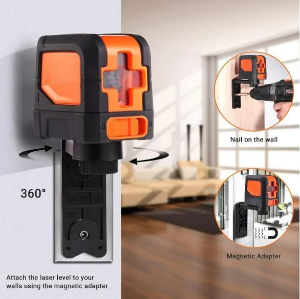 AUKEY SC-L01 Self-Leveling Cross Line Laser Level with Horizontal & Vertical Beams