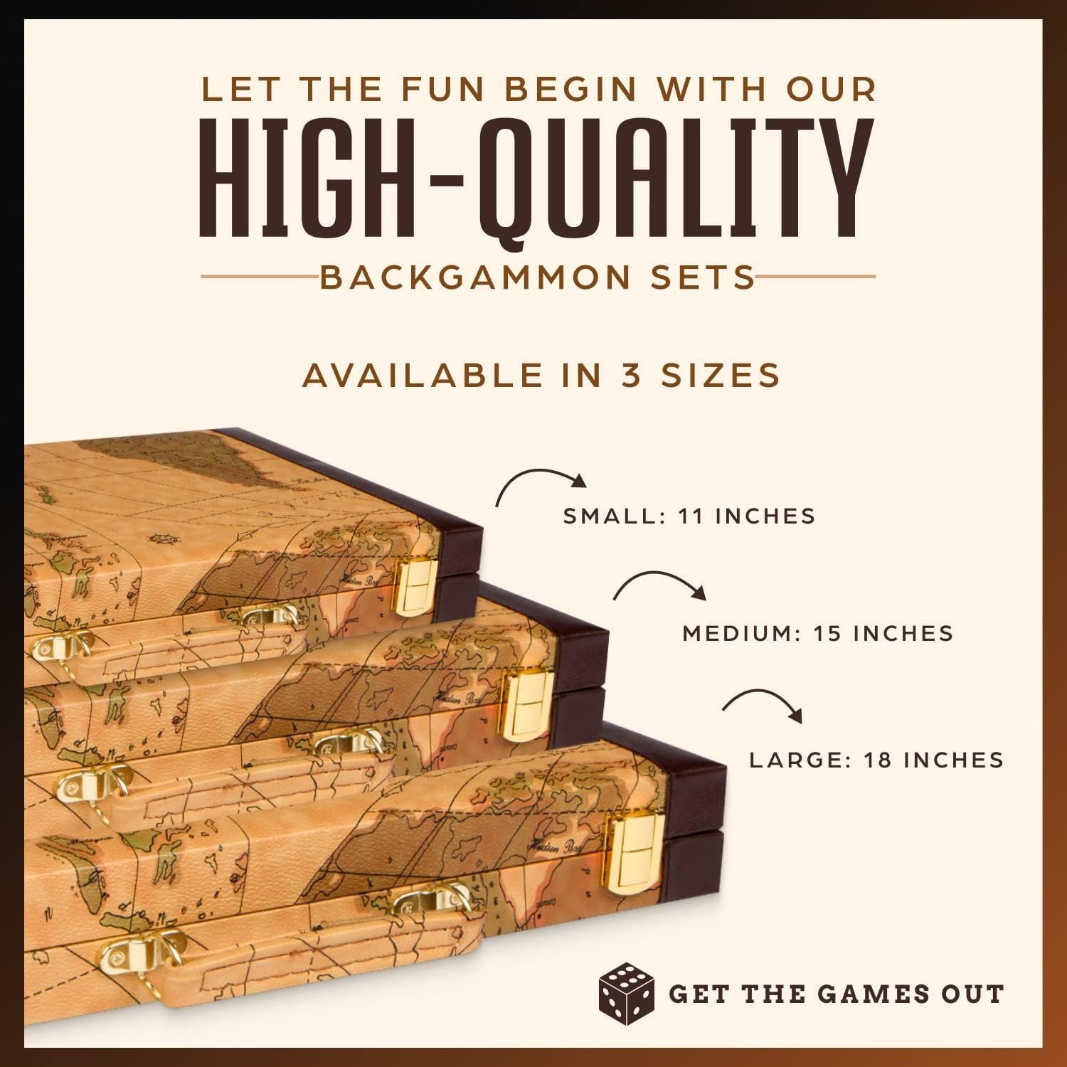 Travel Backgammon Set with Strategy Guide – Small Map Edition