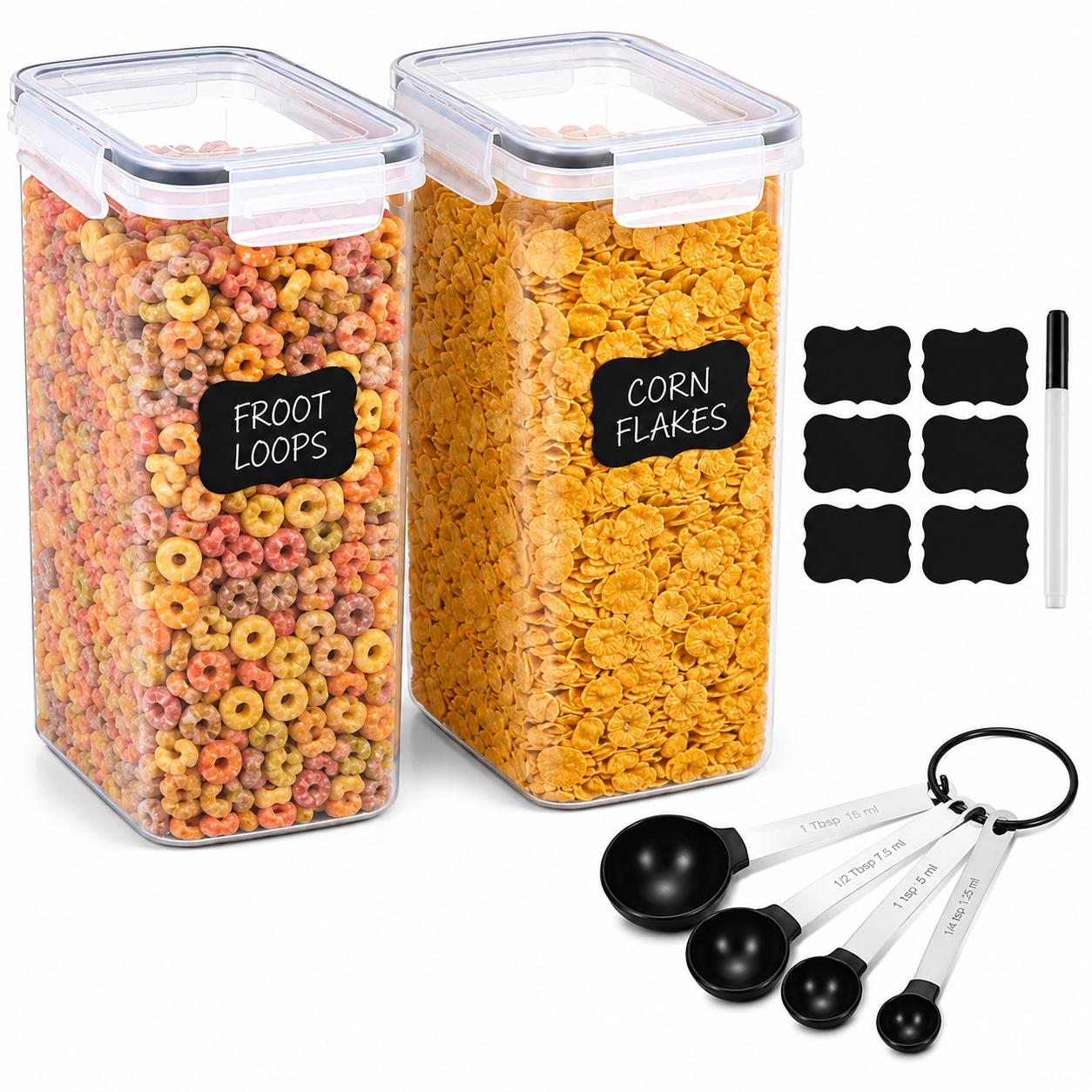 Chef's Path Airtight Cereal Storage Container Set 135.2oz BPA-Free
