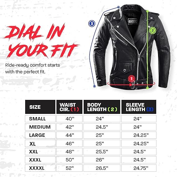 HWK Brando Women's Genuine Leather Motorcycle Jacket, Black