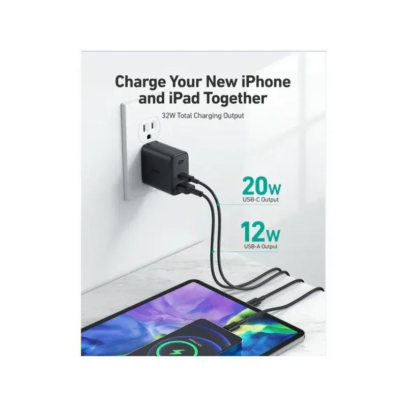 AUKEY 32W Dual-Port PD Wall Charger 5-Pack with USB-C & USB-A